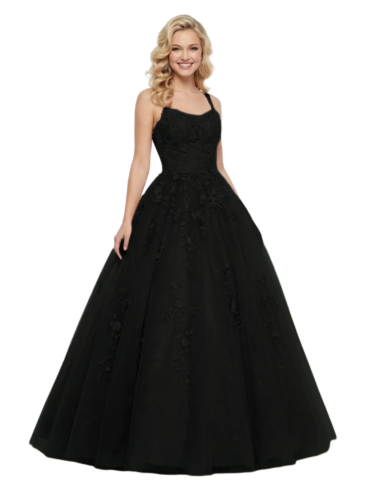 ChicSew Elegant Ball Gown Prom Dress Lace Tulle A-Line Long Formal Evening Gown sold by ChicSew product image thumbnail 4