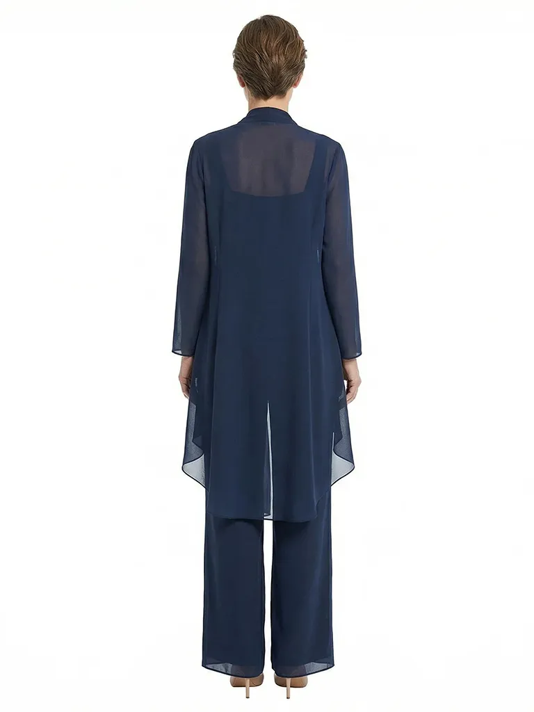 ChicSew Chiffon Mother Of The Bride Pant Suits With Long Jacket Three Piece Classy Outfits sold by ChicSew product image thumbnail 2