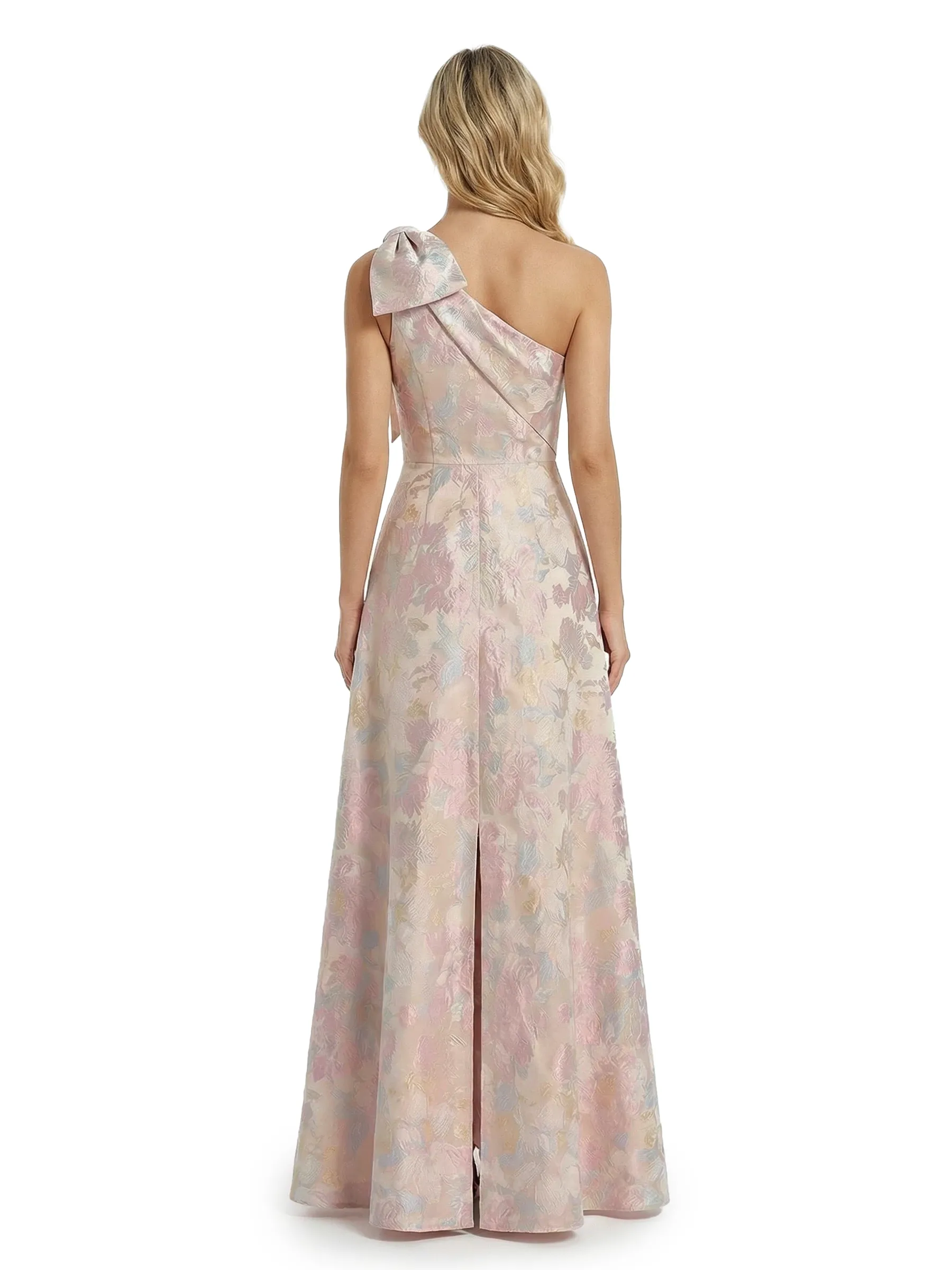 ChicSew Beautiful Jacquard Satin One Shoulder A-Line Maxi Evening Formal Dresses sold by ChicSew product image thumbnail 2