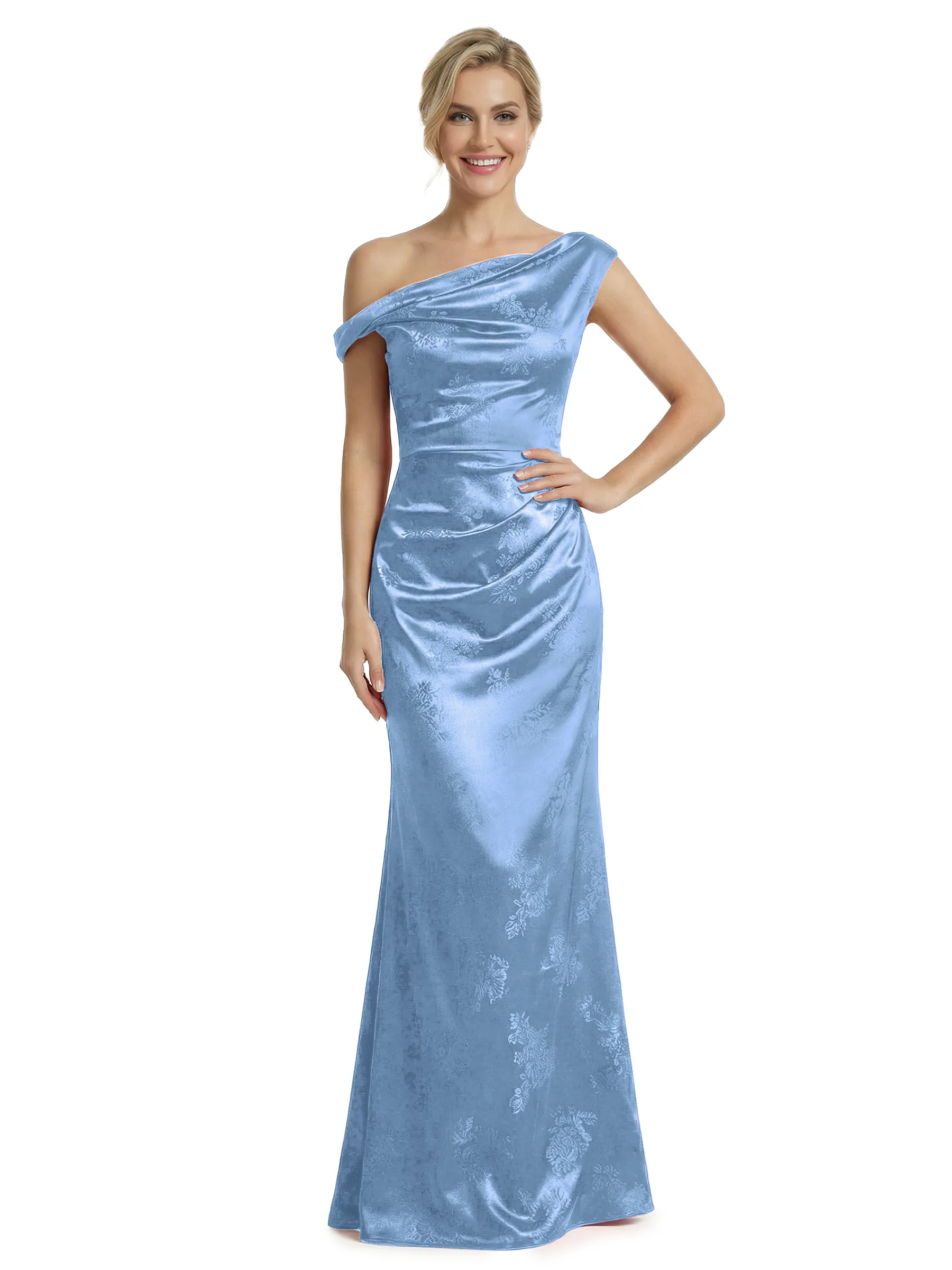 ChicSew Formal Dresses For Women Elegant Jacquard Satin Off Shoulder Mermaid Long Formal Evening Dresses sold by ChicSew product image thumbnail 3