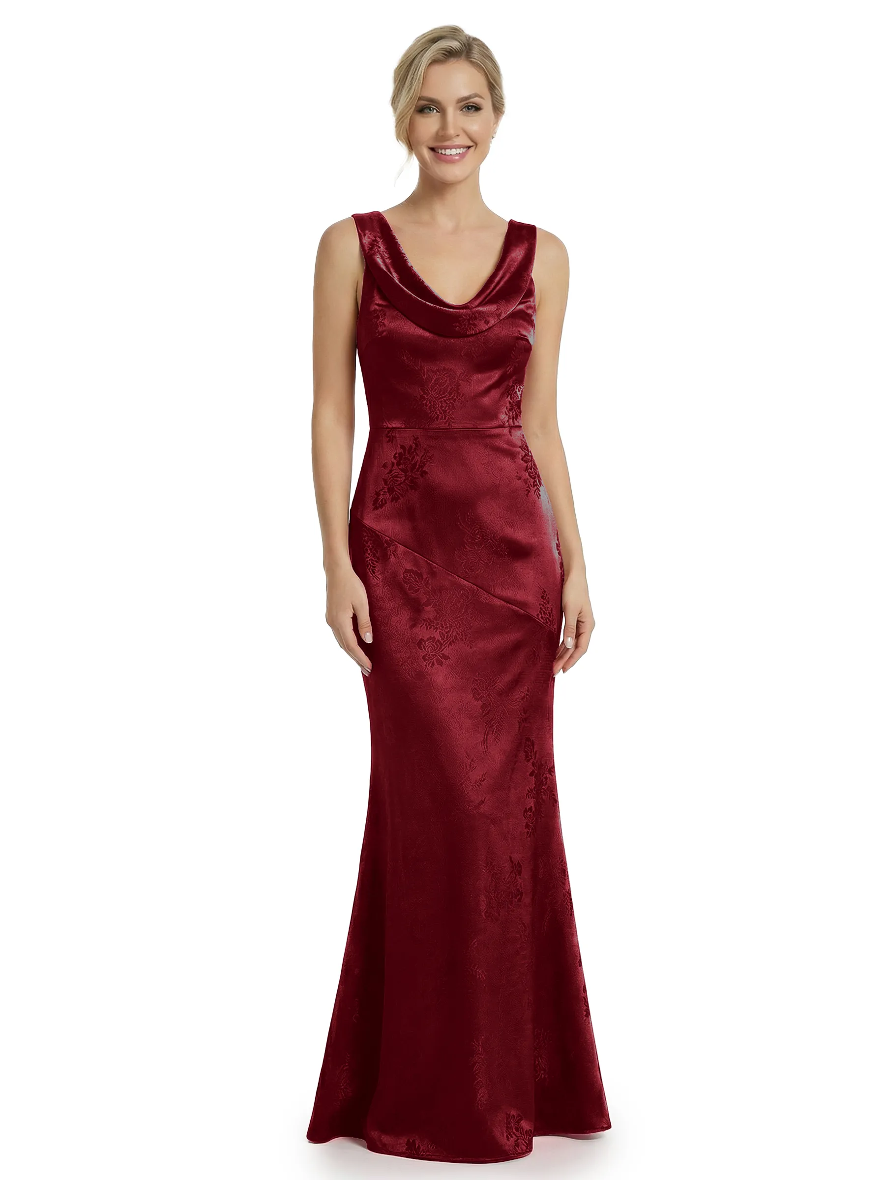 ChicSew Formal Dresses For Women Elegant Jacquard Satin V-Neck Mermaid Long Formal Evening Dresses sold by ChicSew product image thumbnail 5