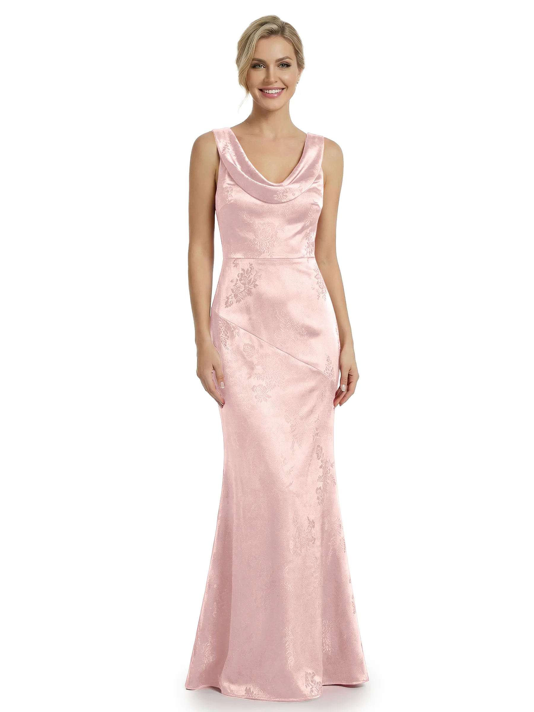 ChicSew Formal Dresses For Women Elegant Jacquard Satin V-Neck Mermaid Long Formal Evening Dresses sold by ChicSew product image thumbnail 4