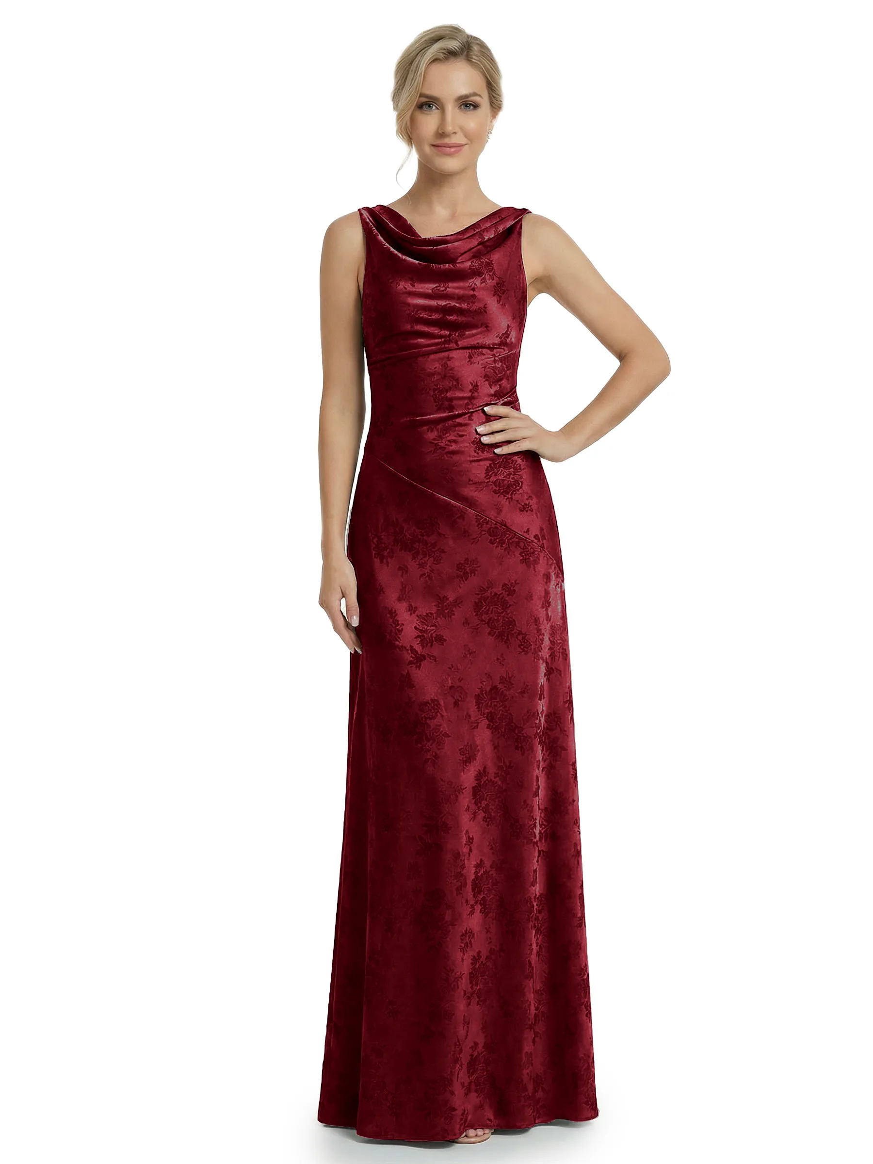 ChicSew Formal Dresses For Women Elegant Jacquard Satin Spaghetti Straps Mermaid Long Formal Evening Dresses sold by ChicSew product image thumbnail 5