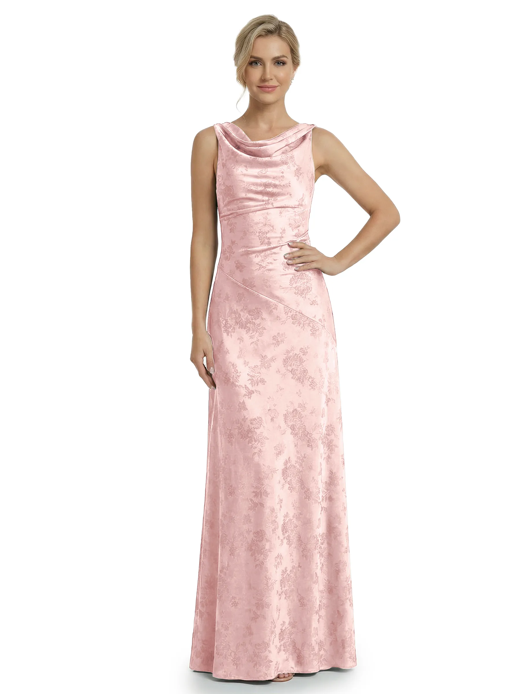 ChicSew Formal Dresses For Women Elegant Jacquard Satin Spaghetti Straps Mermaid Long Formal Evening Dresses sold by ChicSew product image thumbnail 4