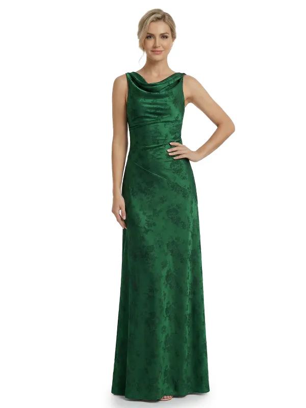 ChicSew Formal Dresses For Women Elegant Jacquard Satin Spaghetti Straps Mermaid Long Formal Evening Dresses sold by ChicSew