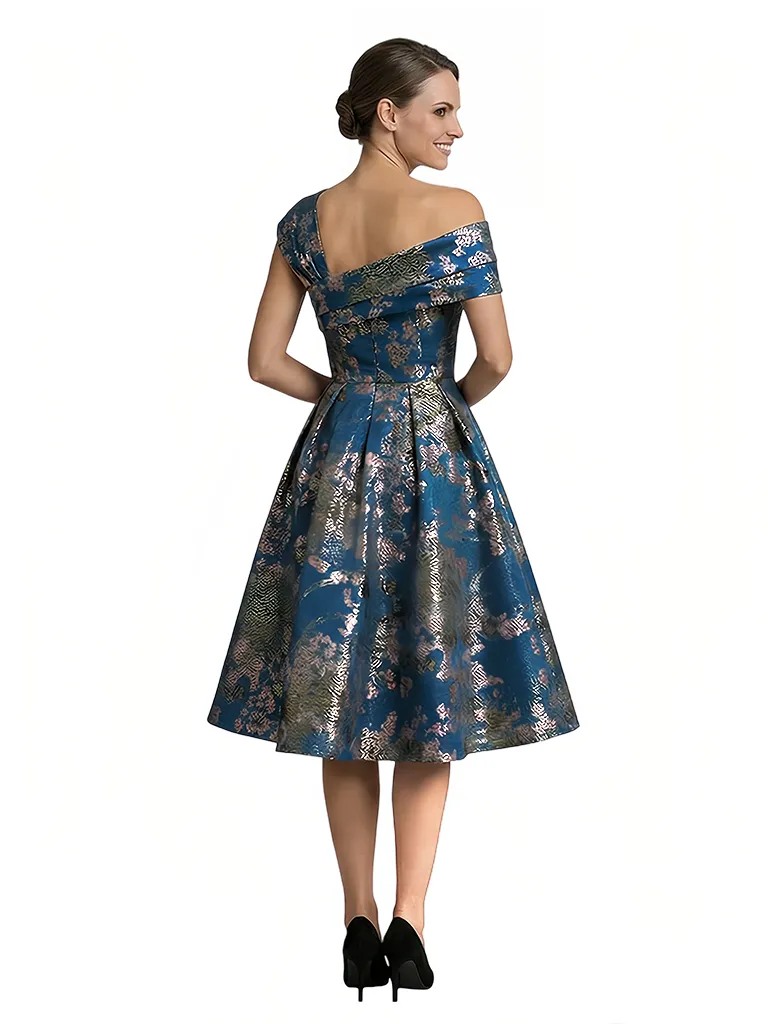 ChicSew Elegant Floral Asymmetric A-Line Ruched Knee-Length Formal Evening Dresses sold by ChicSew product image thumbnail 2