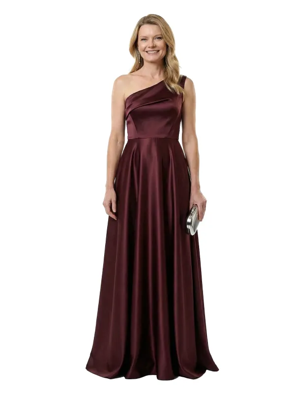 Chicsew Elegant Silky Satin One Shoulder A-Line Maxi Mother of The Groom Dress made by ChicSew