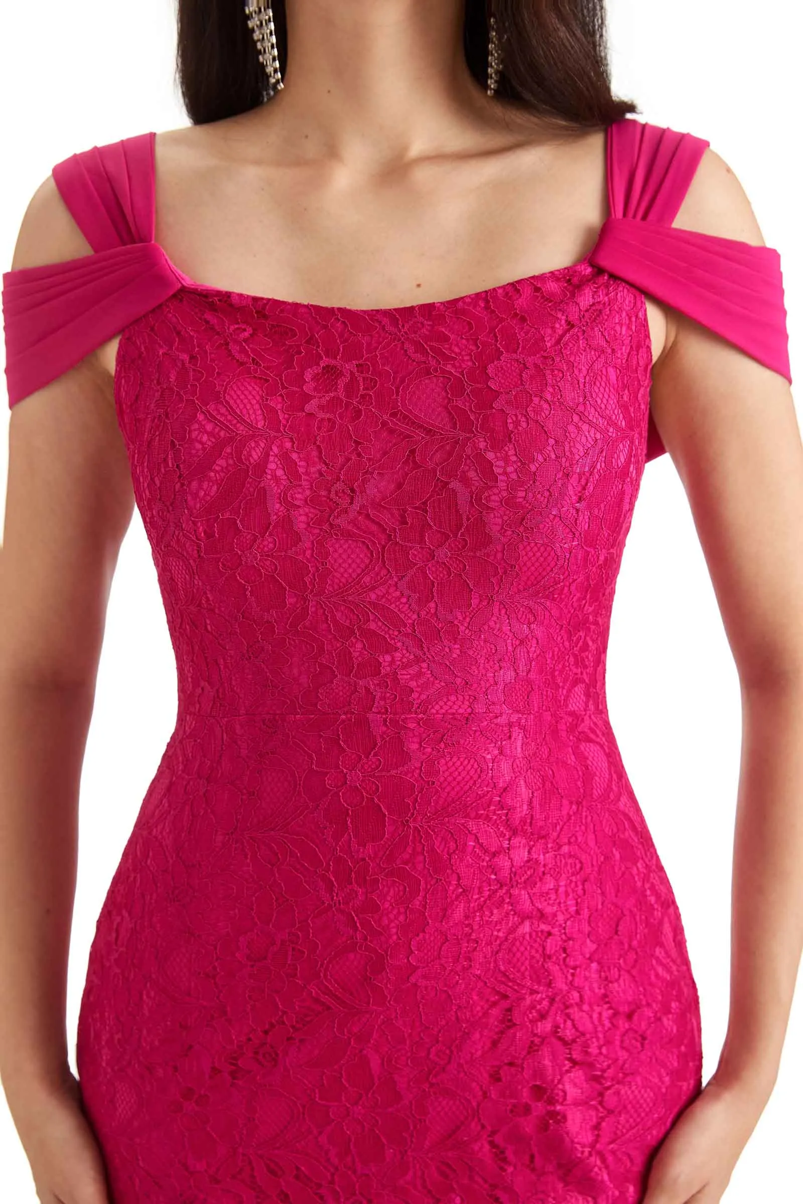Sexy Lace Mermaid Cold Shoulder Mother of The Groom Dresses In Stock sold by ChicSew product image thumbnail 2