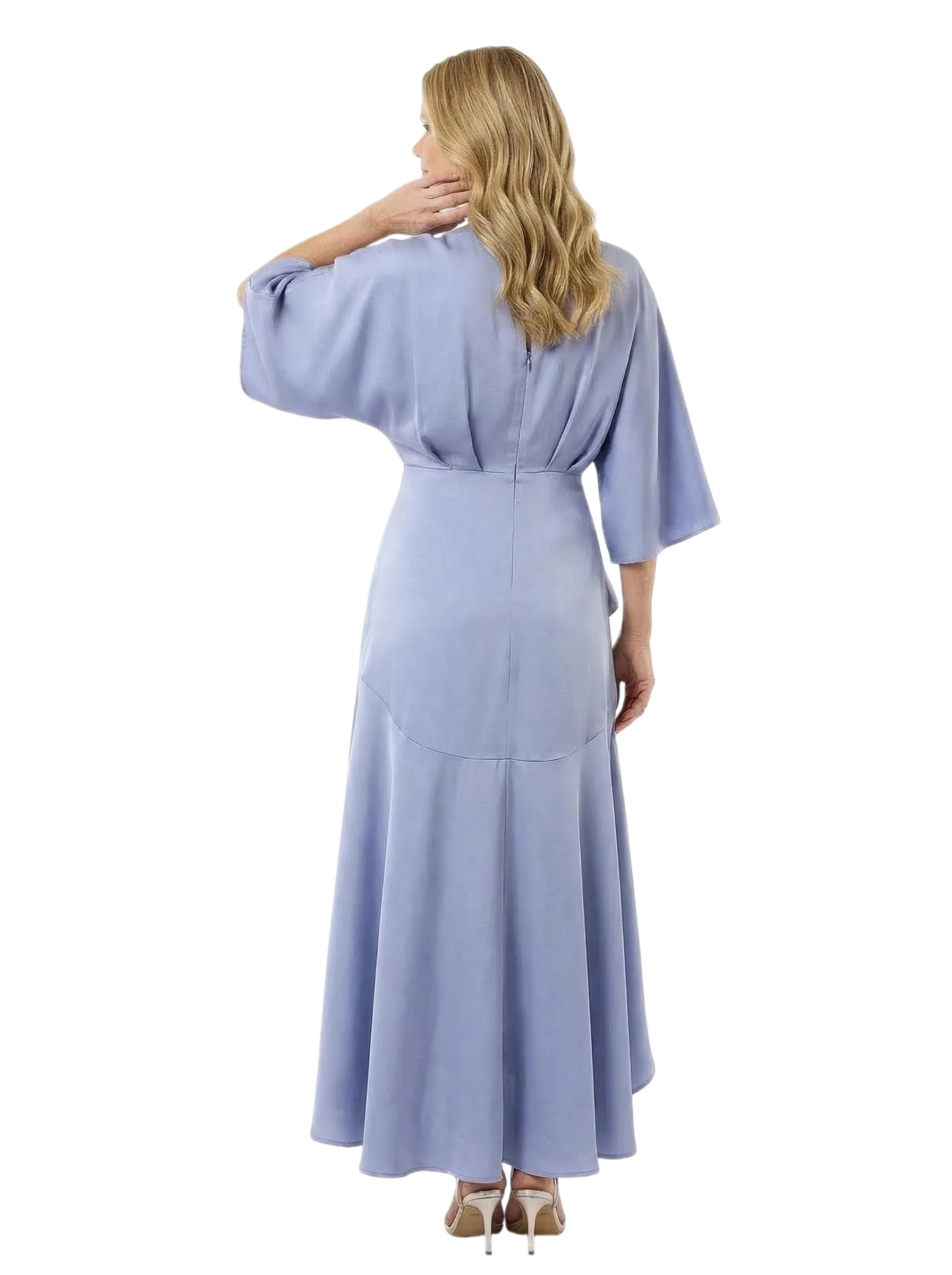 Chicsew Unique V-Neck A-Line 3/4 Sleeves Satin Mother Of The Groom Dresses sold by ChicSew product image thumbnail 3