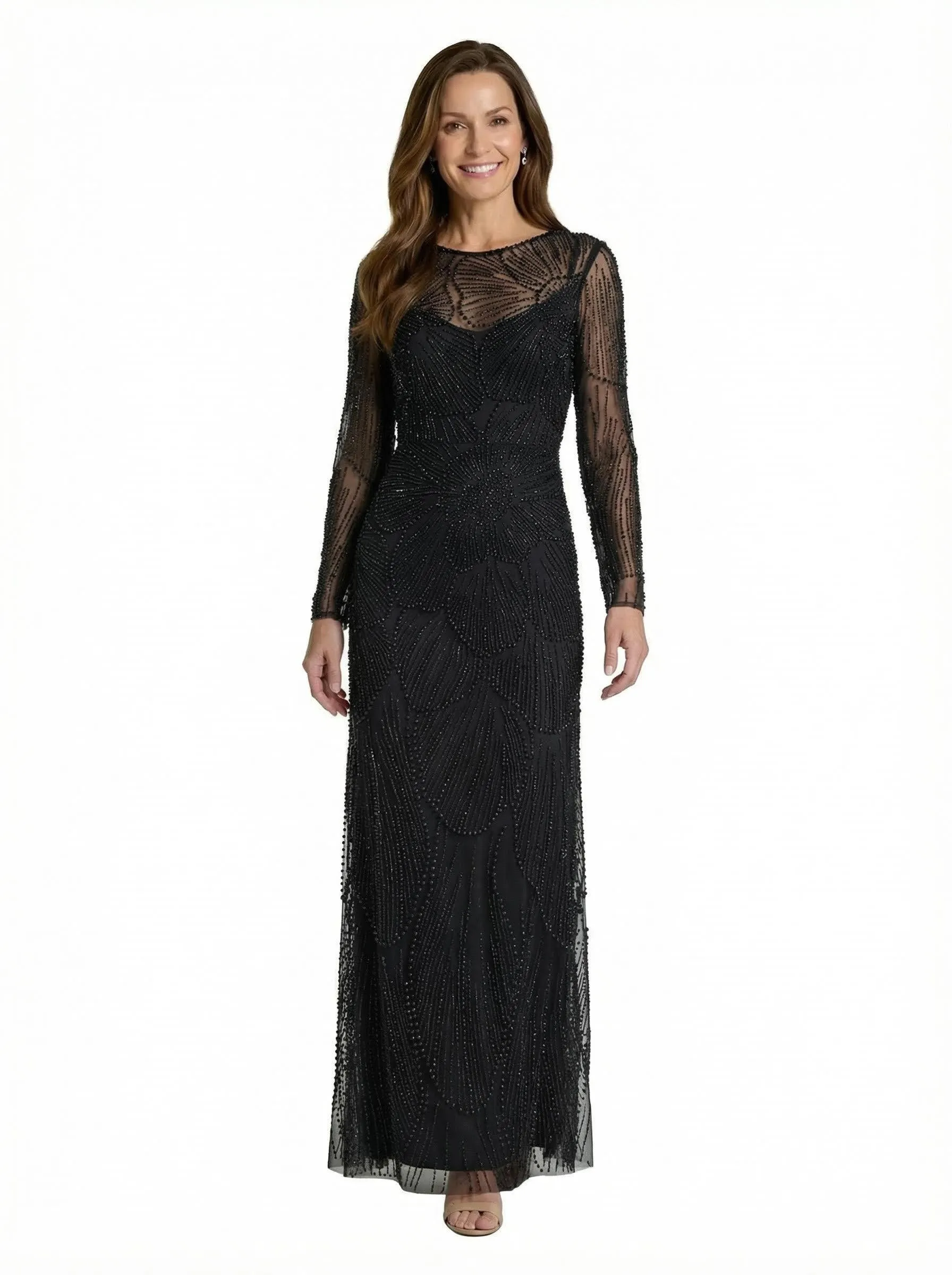 Chicsew Fancy Jewel Sheath Long Sleeves Beaded Mother of The Bride Dress sold by ChicSew product image thumbnail 4