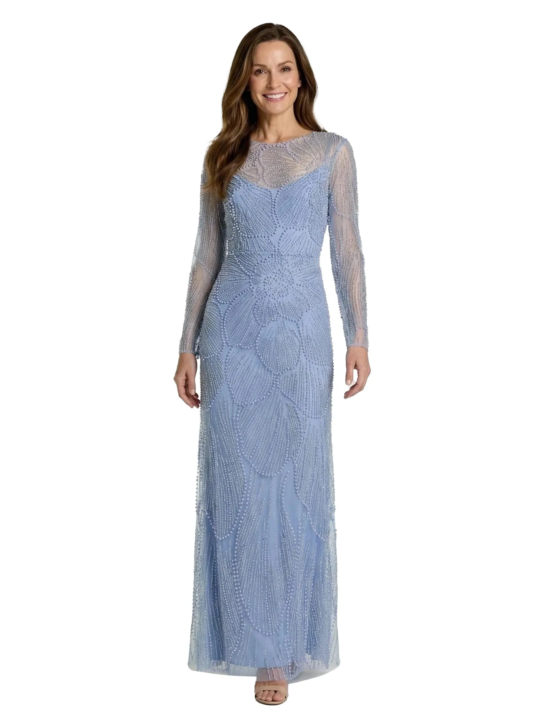 Chicsew Fancy Jewel Sheath Long Sleeves Beaded Mother of The Bride Dress sold by ChicSew