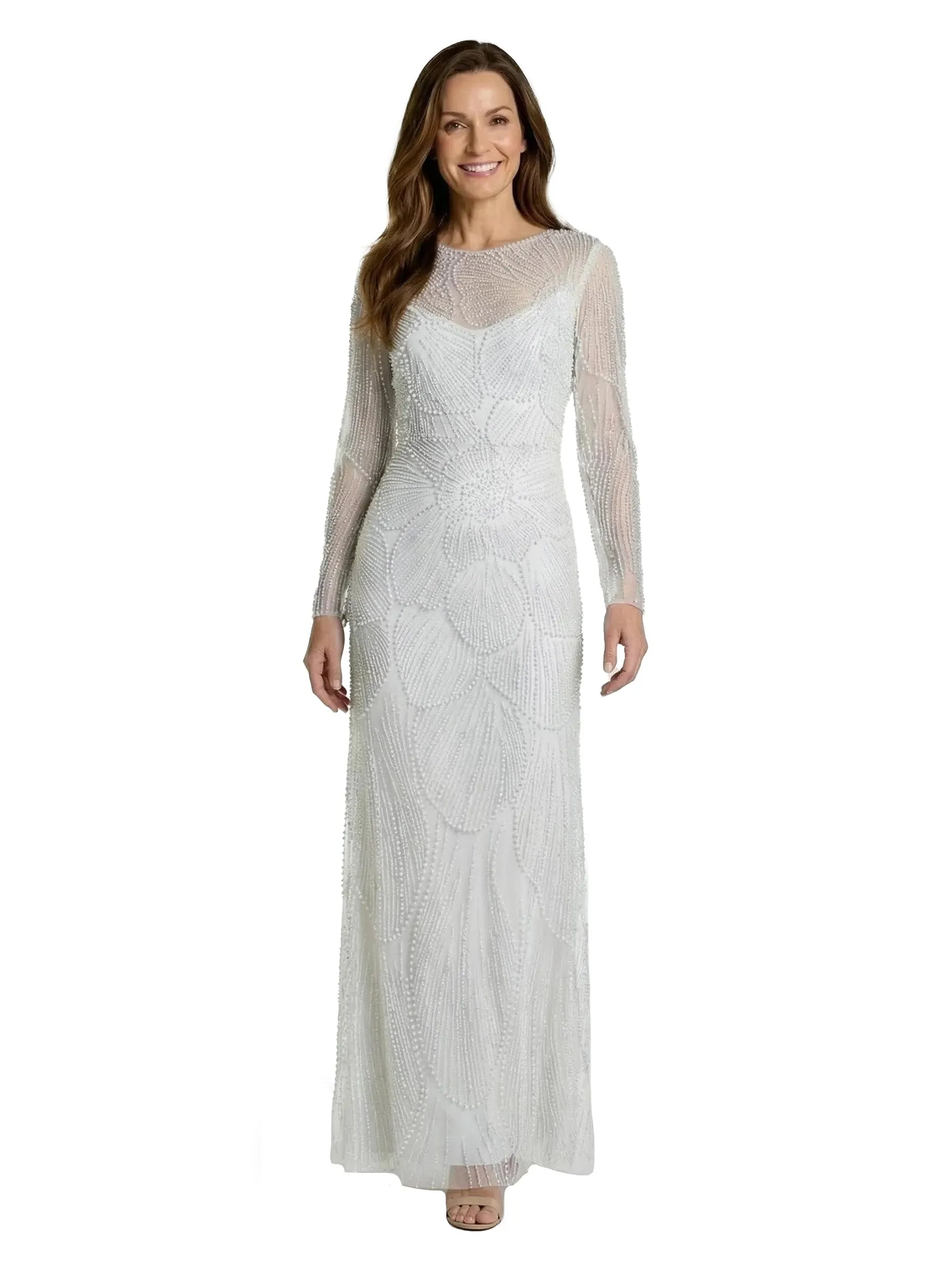 Chicsew Fancy Jewel Sheath Long Sleeves Beaded Mother of The Bride Dress sold by ChicSew product image thumbnail 5