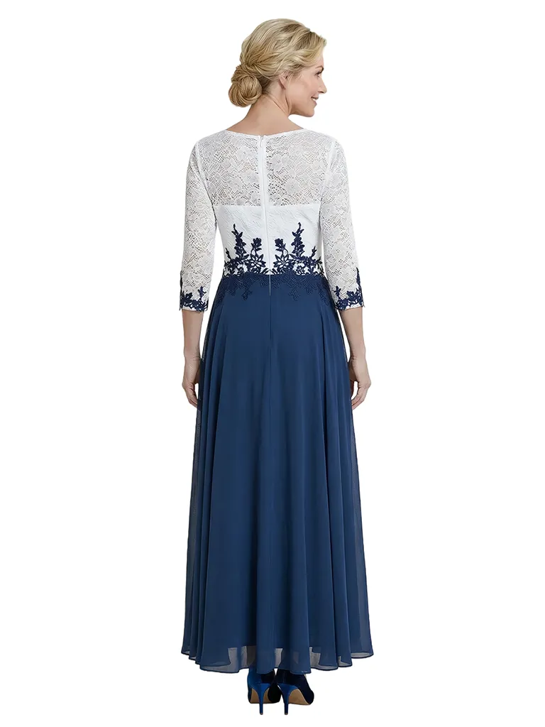 Chicsew Scoop 3/4 Sleeve Lace Applique Ankle Length Chic Mom Of The Groom Dresses sold by ChicSew product image thumbnail 3