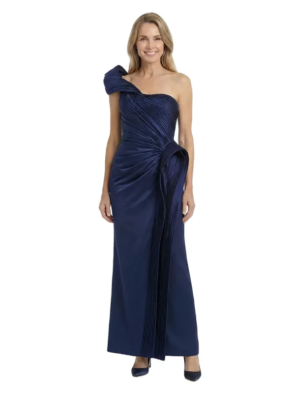 Chicsew One Shoulder Sleeveless Pleated Satin Ankle Length Mother of the Bride Dresses made by ChicSew