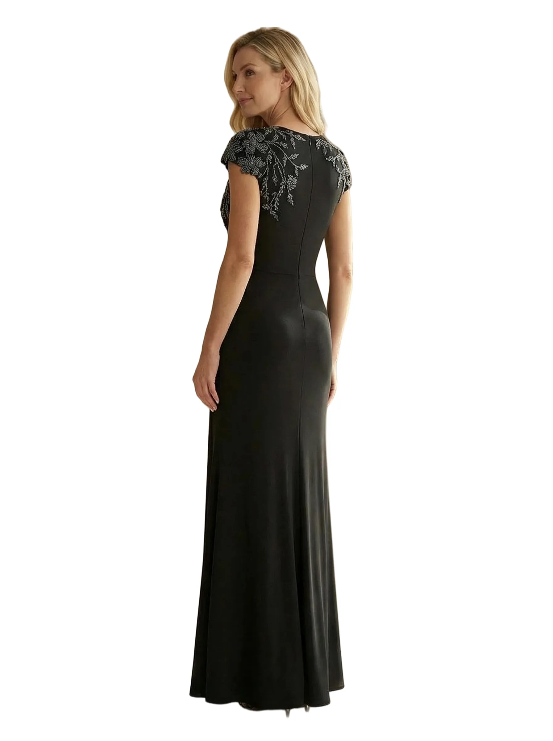 ChicSew Cap Sleeve Beaded Lace Applique Mermaid Evening Gown Mother Of The Bride Dress sold by ChicSew product image thumbnail 3