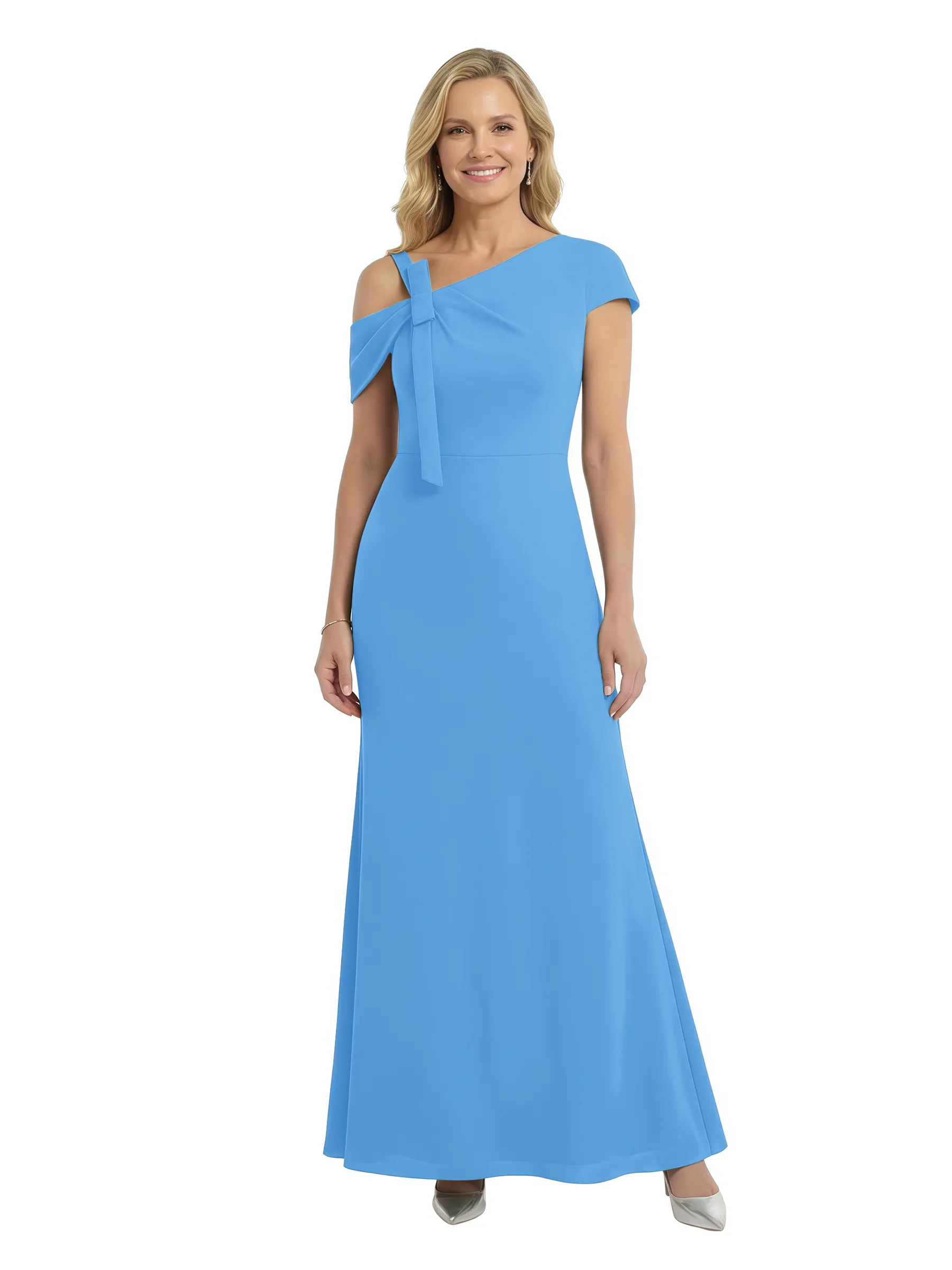 Chicsew Elegant Chiffon Short Sleeve Floor-Length Mermaid Formal Mother Of The Bride Gown sold by ChicSew product image thumbnail 5