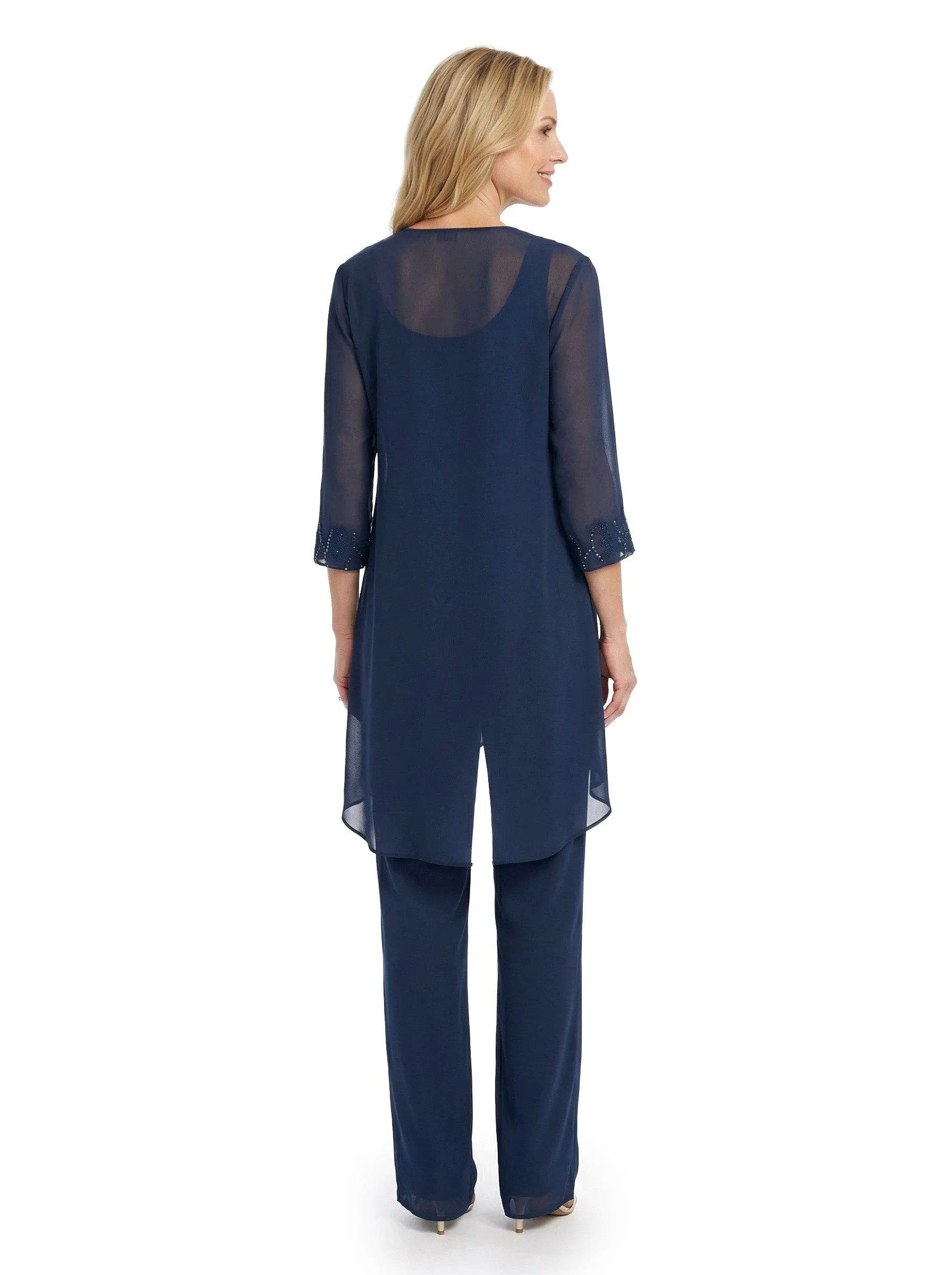 ChicSew Elegant Chiffon 3/4 Sleeves Pant Suit For Mother Of The Bride With Jacket sold by ChicSew product image thumbnail 4