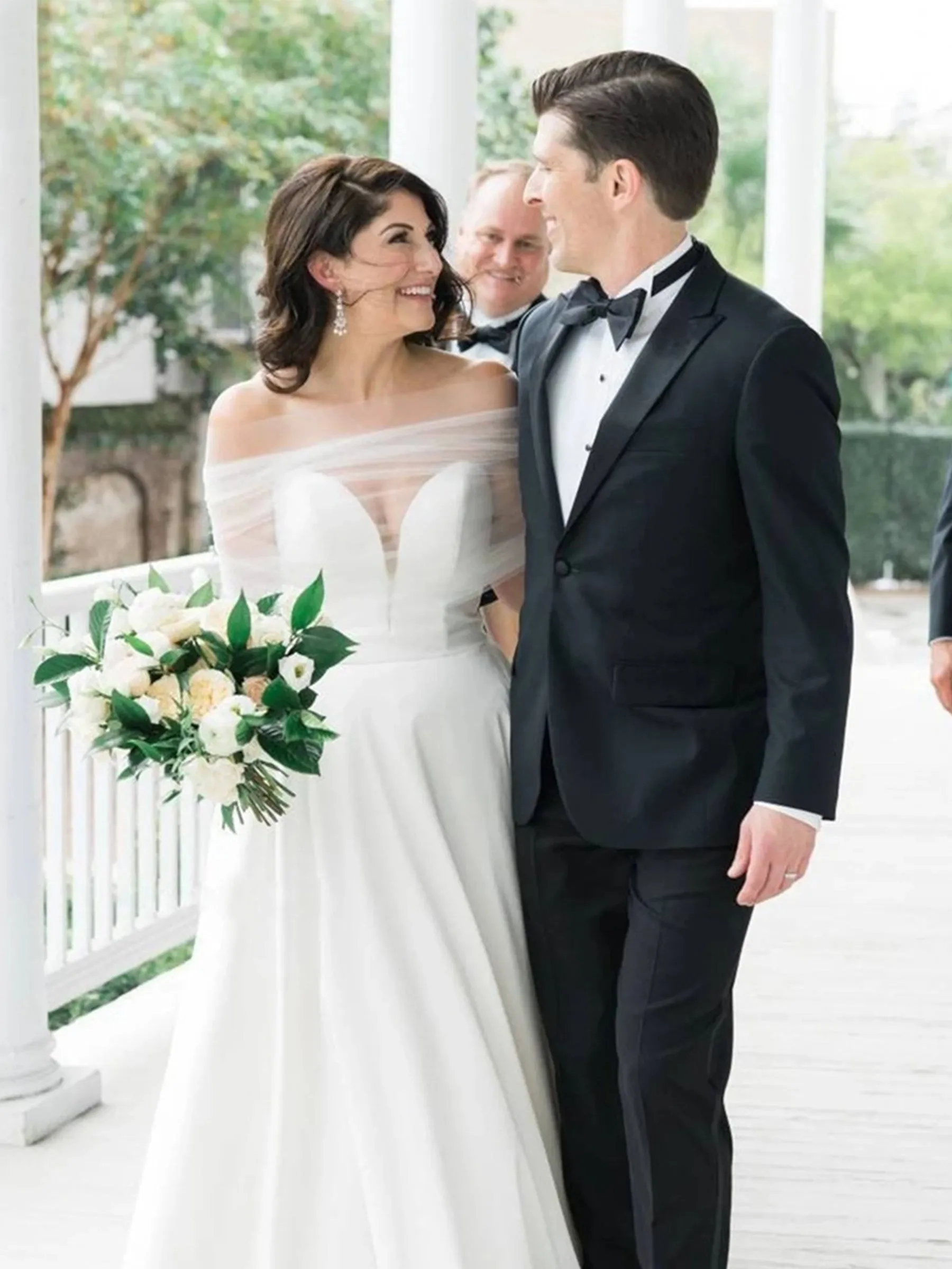 Elegant White Off the Shoulder Tulle Shawl For Woman, VG73 sold by ChicSew