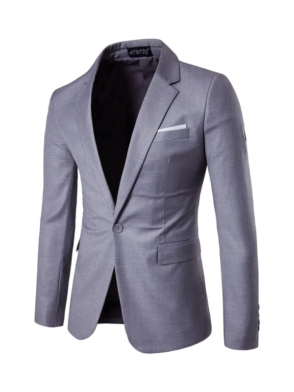 Sliver Men's Casual single Piece Suit Notch Lapel Flat Tuxedos CN522 made by ChicSew