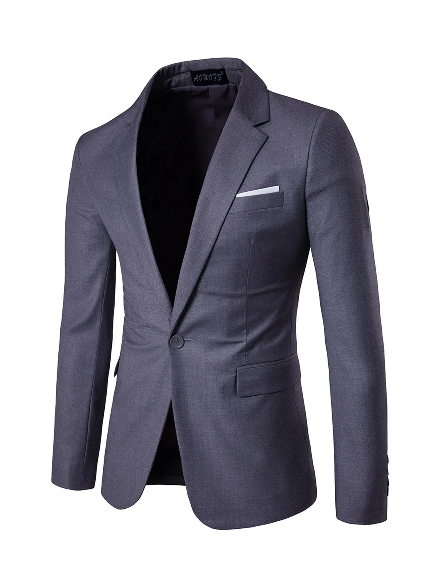 Grey Men's Casual single Piece Suit Notch Lapel Flat Tuxedos 1 piece CN521 sold by ChicSew
