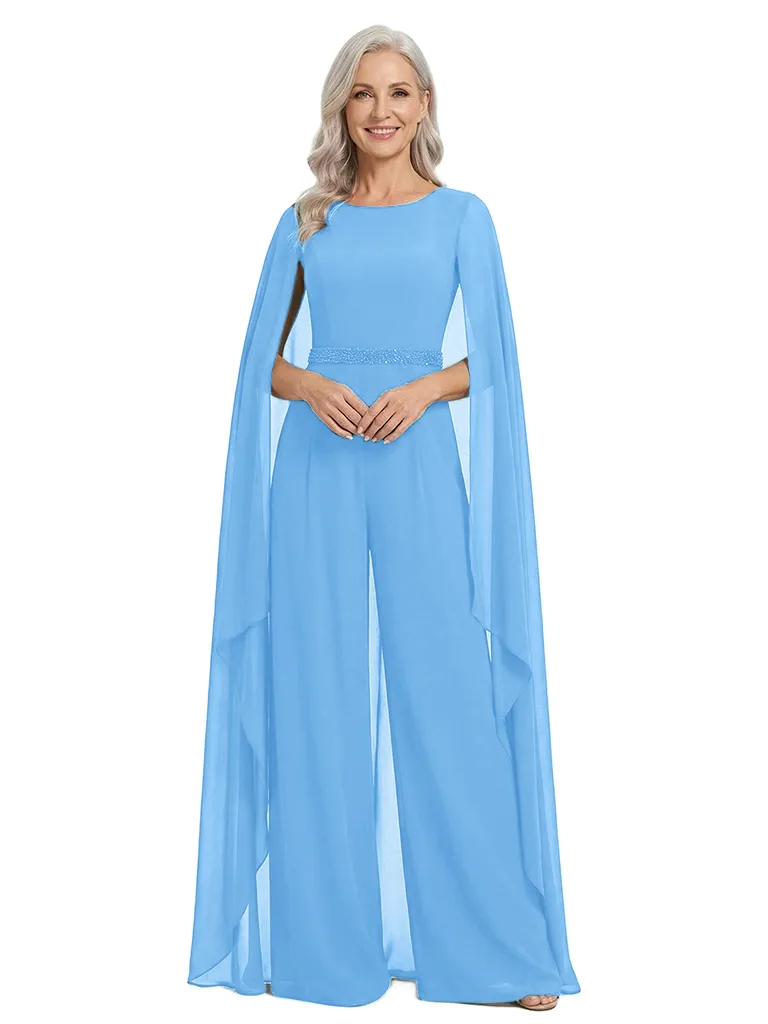 ChicSew Scoop Cape Sleeves Jumpsuit Fancy Mother of the Bride Dresses sold by ChicSew product image thumbnail 5