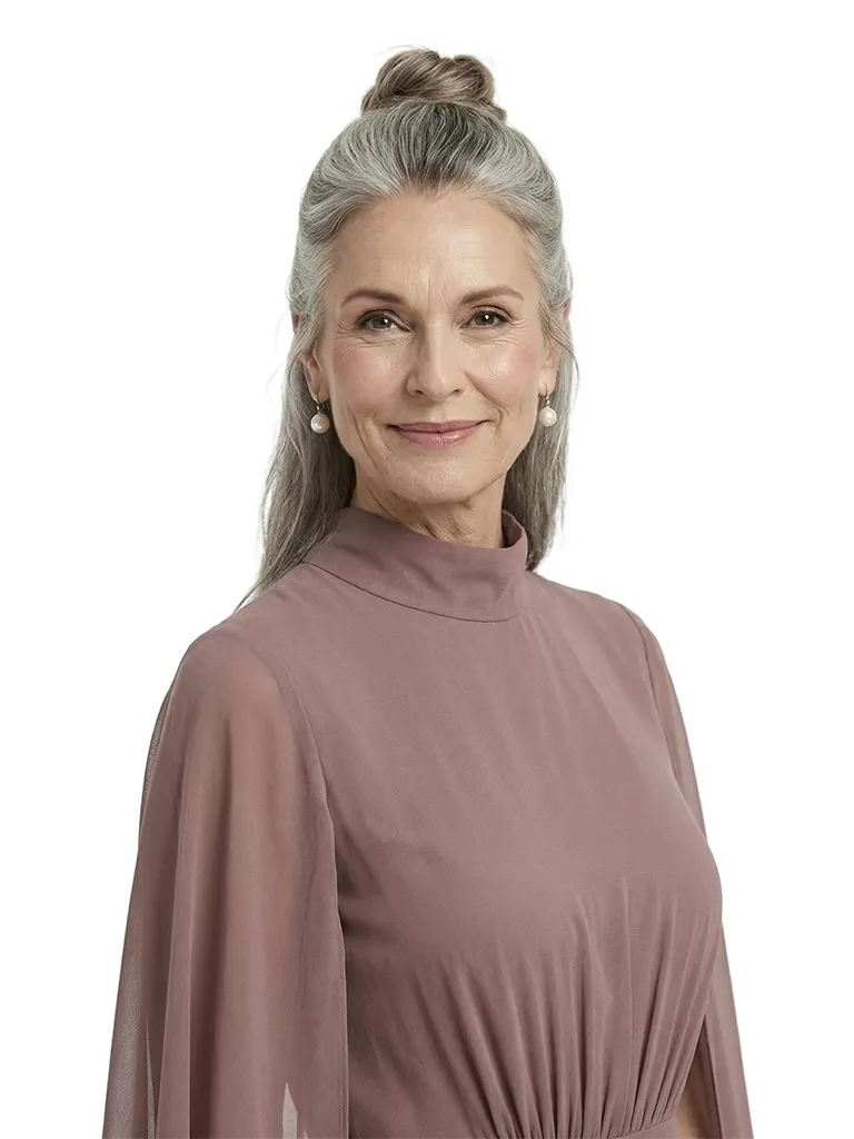 ChicSew Beautiful High-Neck A-Line Mother Of The Groom Dresses With Chiffon Cape sold by ChicSew product image thumbnail 2