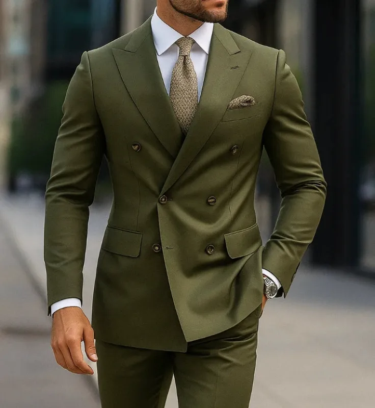 Clover Casual Men's 2 Pieces Mens Suit Regular Fit Notch Lapel Tuxedos (Blazer+Pants) made by ChicSew