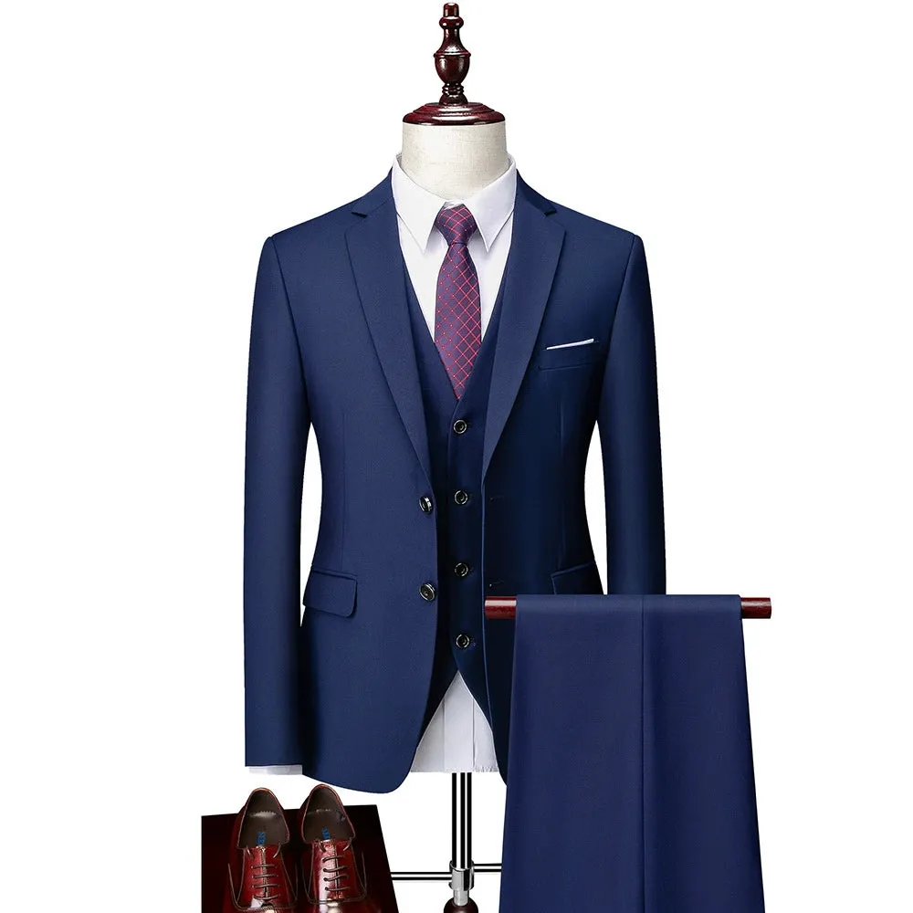 Classic 3 Piece Men's Suit with Regular Fit and Sophisticated Peak Lapel sold by ChicSew product image thumbnail 4