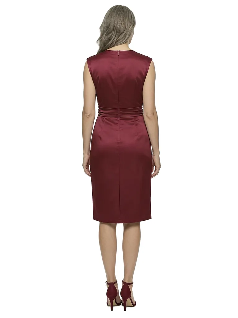 ChicSew Jewel Sleeveless Knee Length Satin Romantic Mom Of The Groom Dresses sold by ChicSew product image thumbnail 3