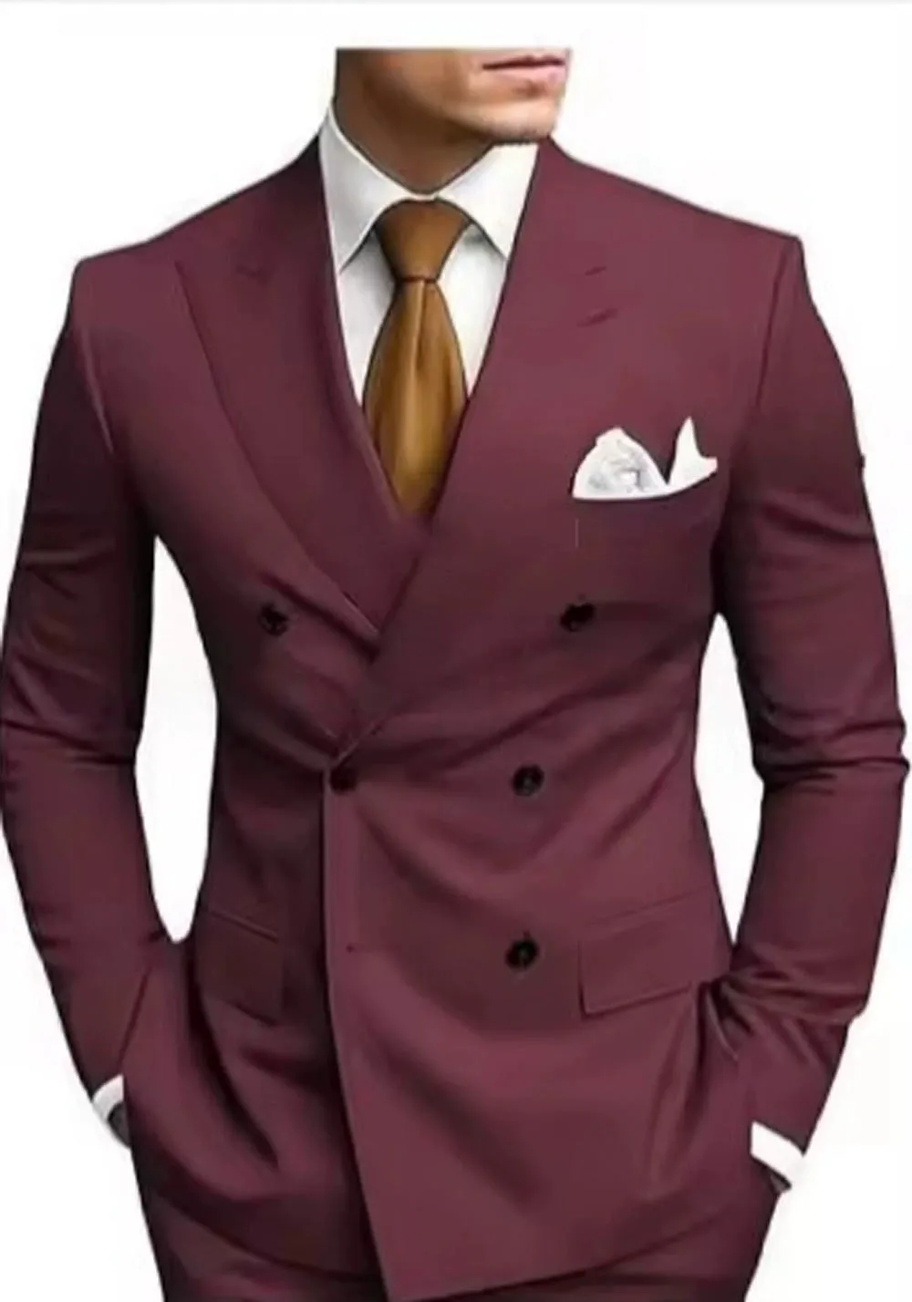 Casual Men's 2 Pieces Mens Suit Regular Fit Notch Lapel Tuxedos (Blazer+Pants) sold by ChicSew product image thumbnail 2