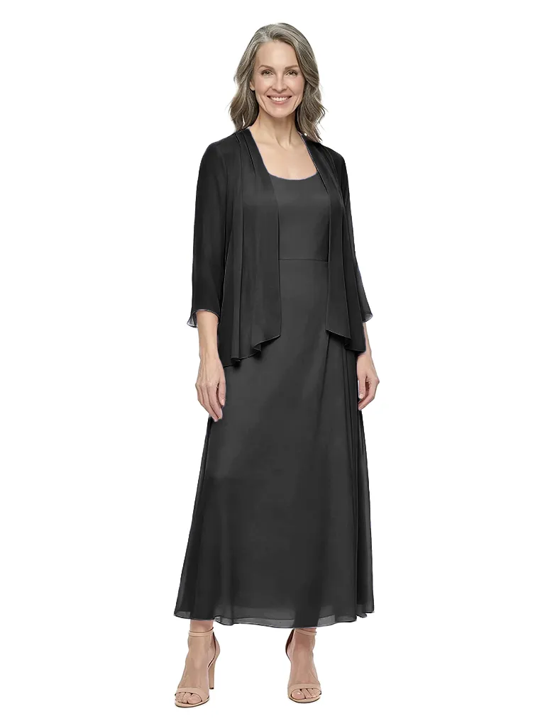ChicSew Scoop Long Sleeve Chiffon Jacket A-Line Mother Of The Bride And Groom Dresses sold by ChicSew product image thumbnail 4