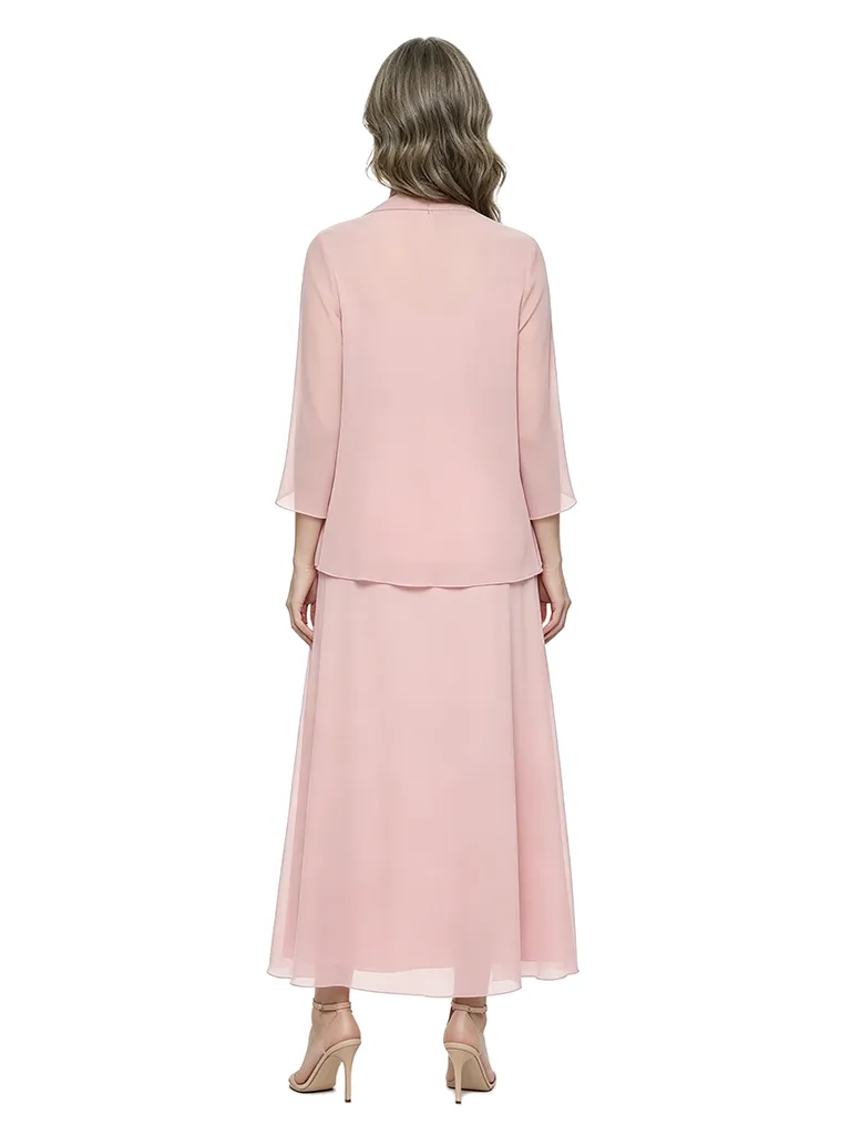 ChicSew Scoop Long Sleeve Chiffon Jacket A-Line Mother Of The Bride And Groom Dresses sold by ChicSew product image thumbnail 3
