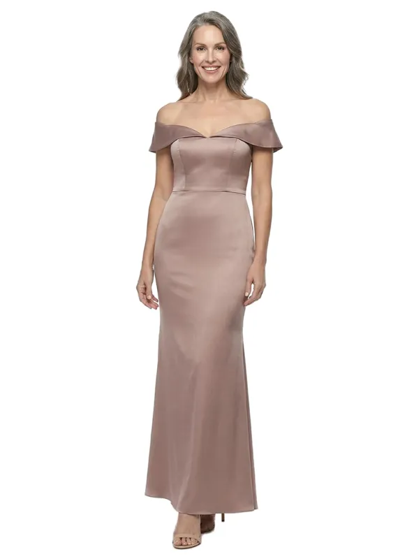 ChicSew Fancy Off Shoulder Silky Satin Mermaid Mother Of The Groom Evening Gowns made by ChicSew