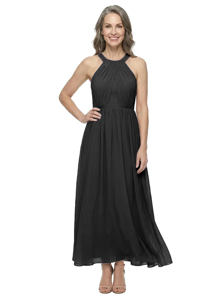 ChicSew Stylish Halter Sleeveless A-Line Chiffon Mother Of The Groom Gown With Pleats sold by ChicSew product image thumbnail 4