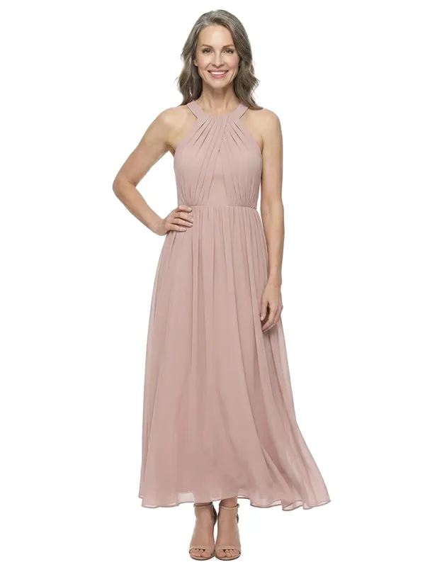 ChicSew Stylish Halter Sleeveless A-Line Chiffon Mother Of The Groom Gown With Pleats made by ChicSew