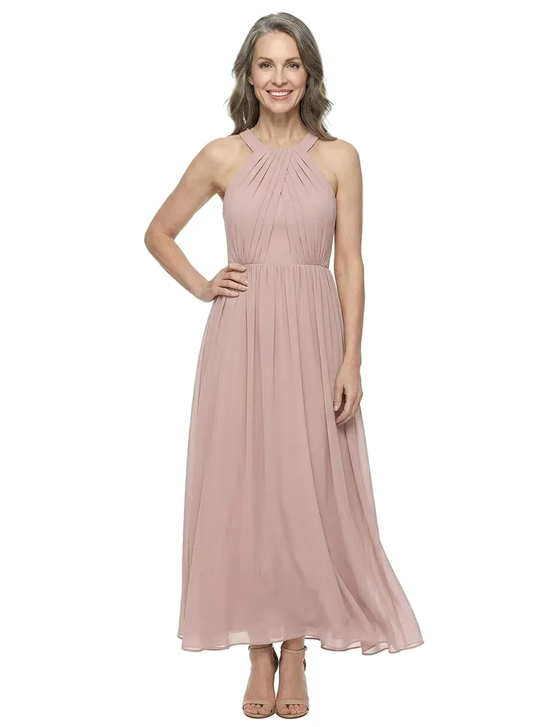 ChicSew Stylish Halter Sleeveless A-Line Chiffon Mother Of The Groom Gown With Pleats sold by ChicSew