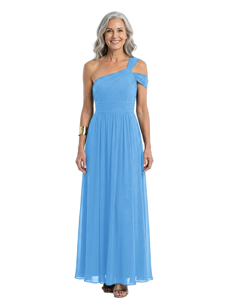 ChicSew One Shoulder Floor Length Chiffon A-Line Formal Evening Party Dresses For Mother Of The Bride sold by ChicSew product image thumbnail 5