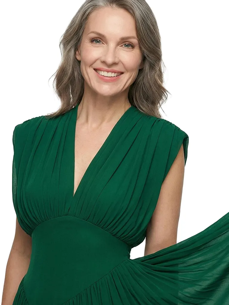 ChicSew V-Neck Flowy Chiffon Ankle Length Formal Evening Gowns sold by ChicSew product image thumbnail 2