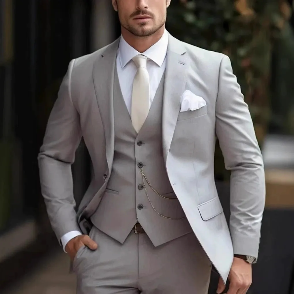 Elegant Classic 3 Piece Men's Suit with Regular Fit and Sophisticated Peak Lapel sold by ChicSew product image thumbnail 3