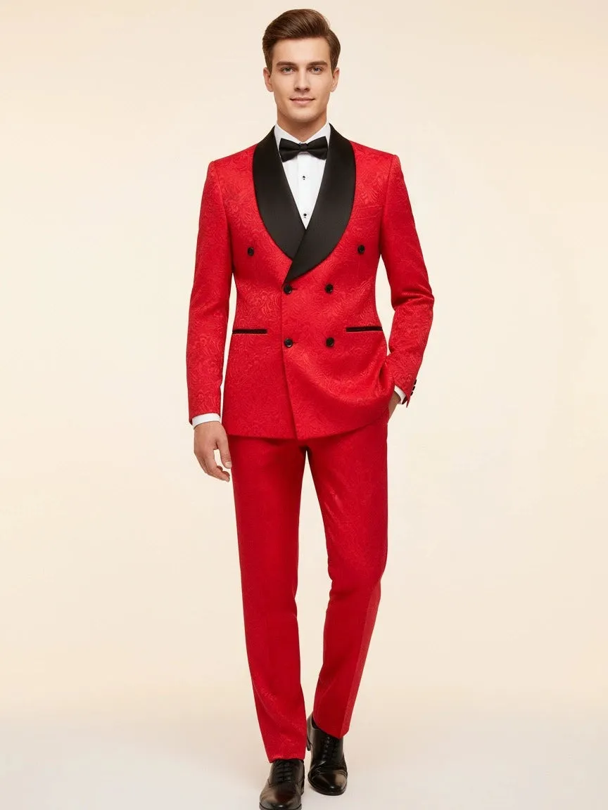 Elegant men's plus-size collar suit 2 piece Double Row Suit sold by ChicSew product image thumbnail 5