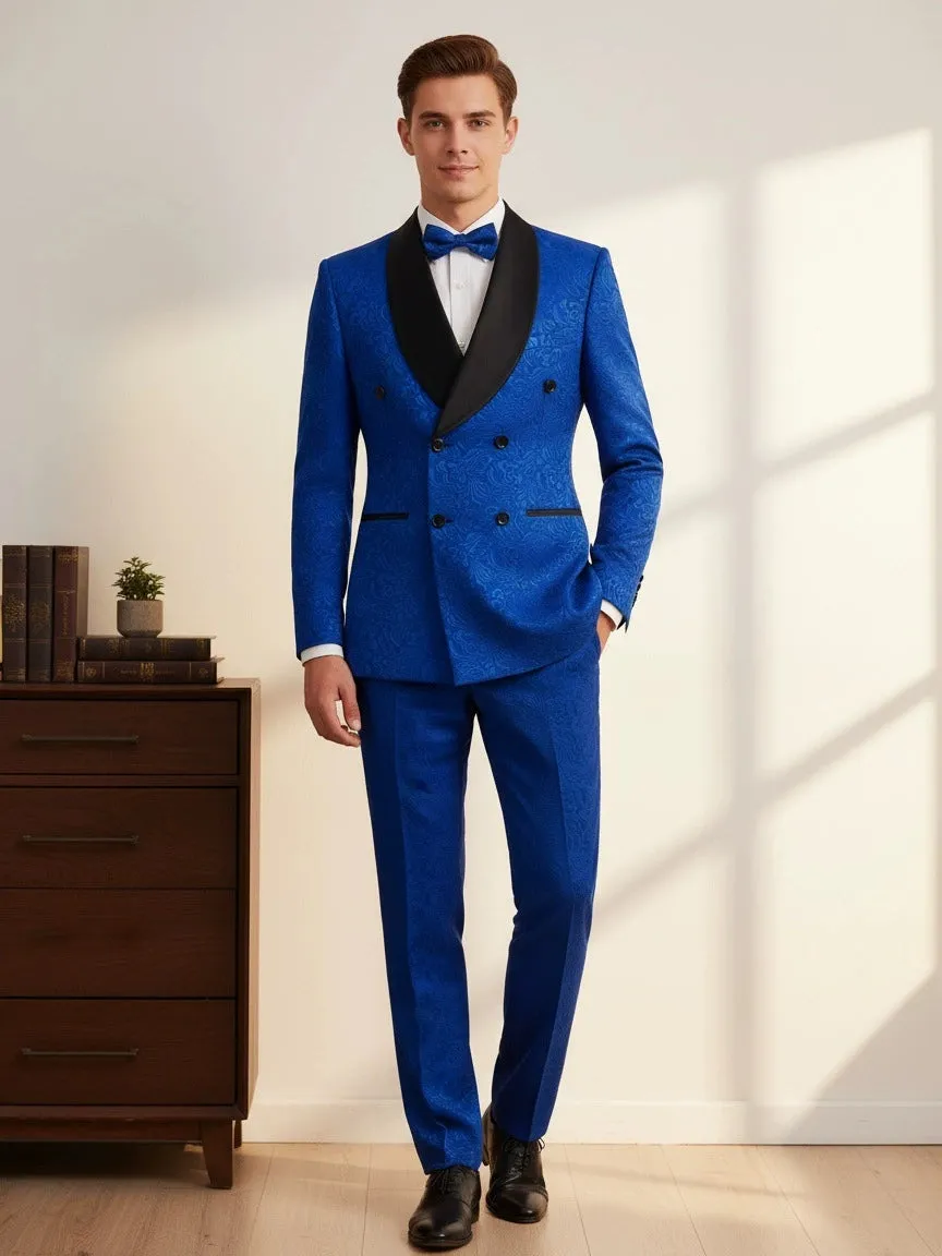 Elegant men's plus-size collar suit 2 piece Double Row Suit sold by ChicSew product image thumbnail 4