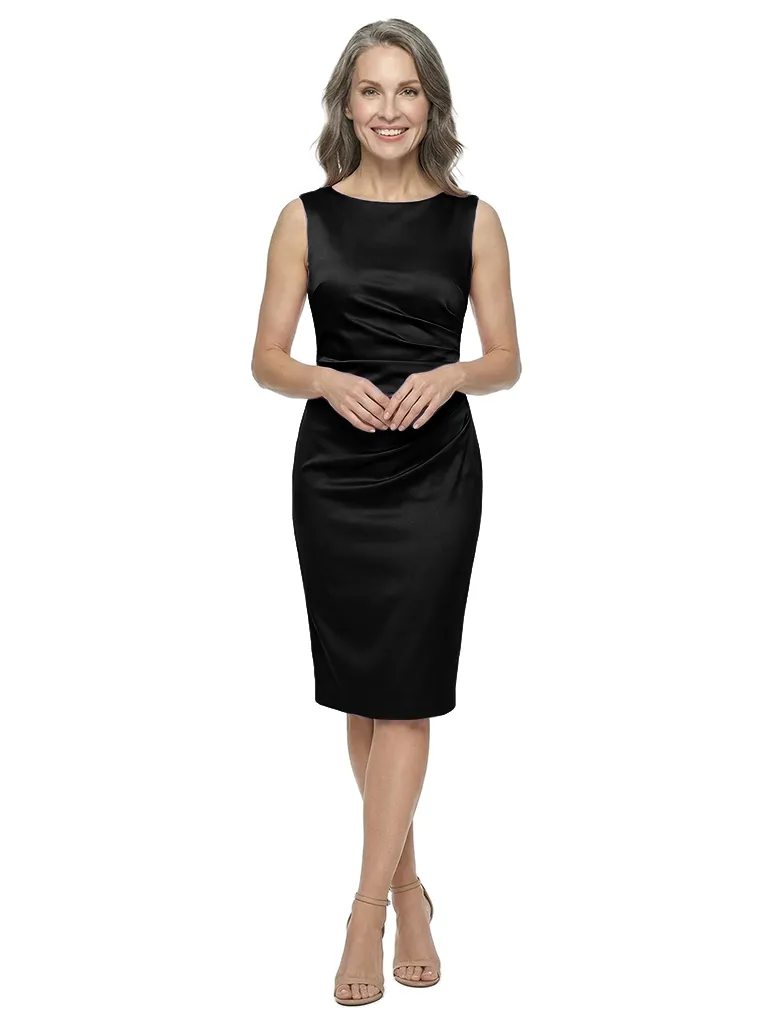 ChicSew Unique Satin Knee-Length Cocktail Mother Of The Bride Dress sold by ChicSew product image thumbnail 4