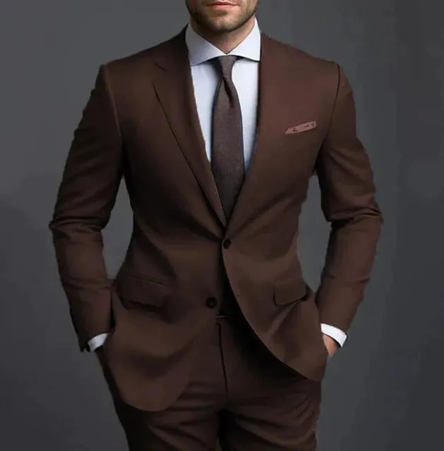 Elegant men's plus-size collar suit 2 piece Single Row Suit sold by ChicSew product image thumbnail 3