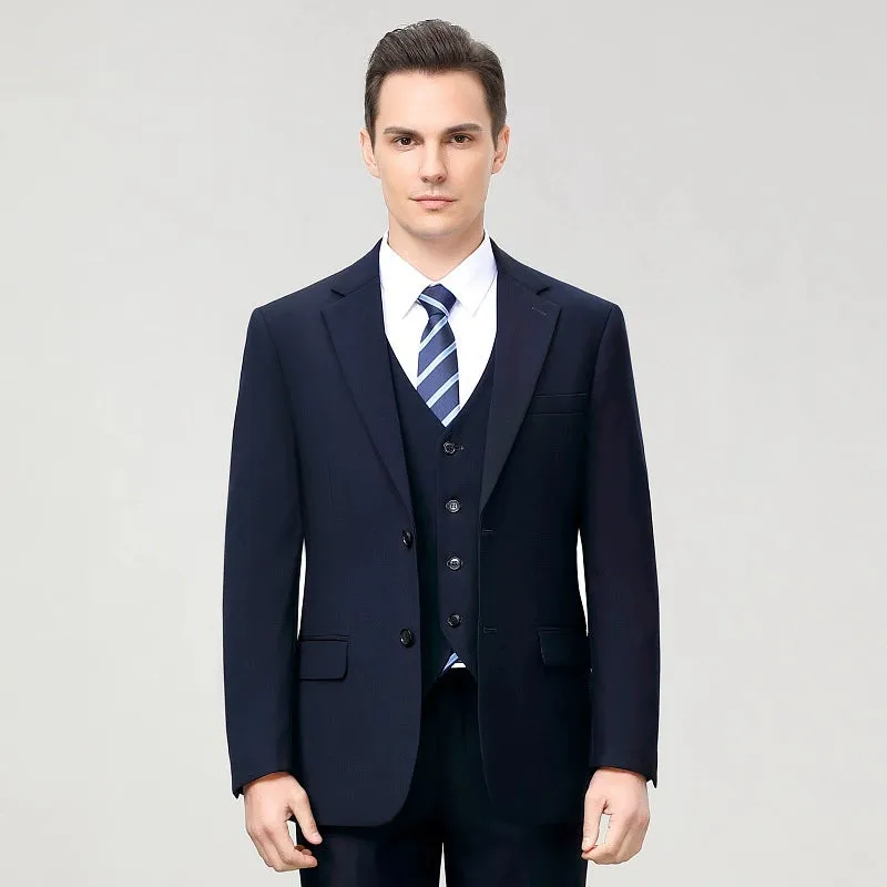 Elegant Classic 3 Piece Men's Suit with Regular Fit and Sophisticated Peak Lapel made by ChicSew