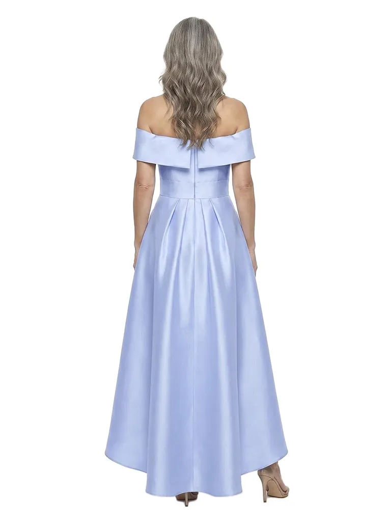 ChicSew Off Shoulder Sleeveless A-Line Soft Satin High Low Mother of the Bride Dresses sold by ChicSew product image thumbnail 3