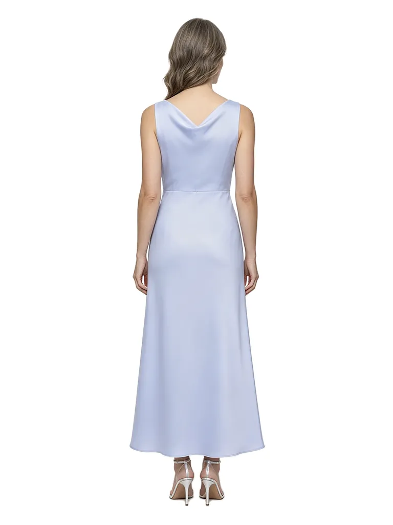 ChicSew Cowl Neck Satin Ankle-Length Sheath Mother of the Bride Dress sold by ChicSew product image thumbnail 3