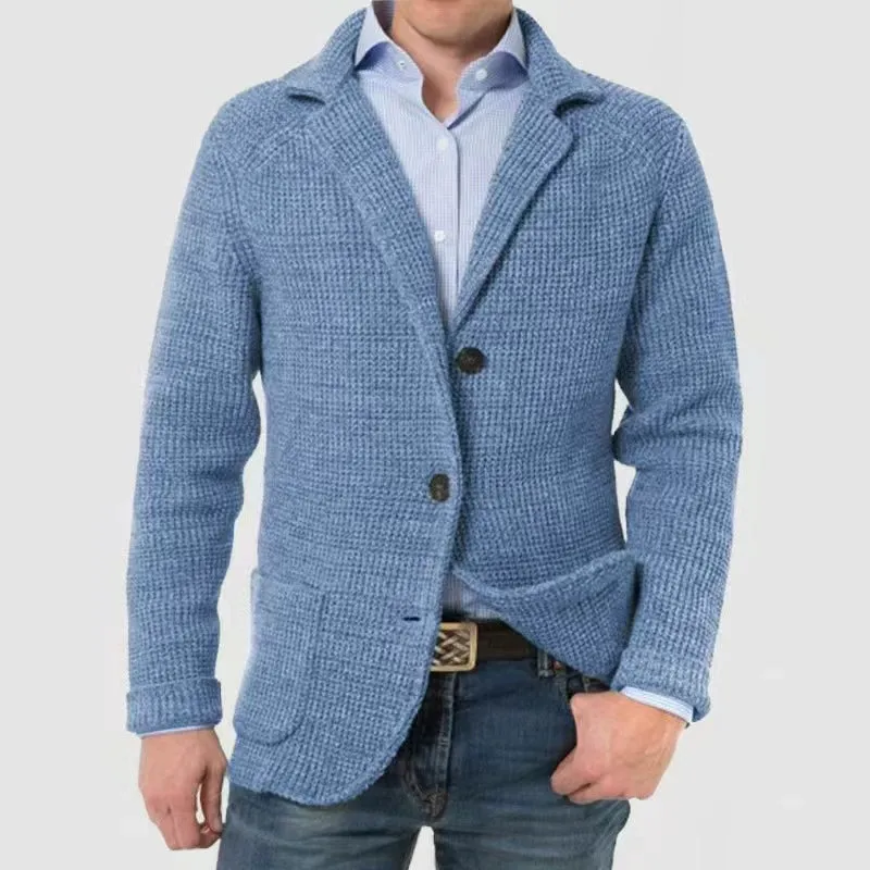 Leisure Jersey Plaid Lapel Long Sleeve Suit Jacket Men Suit sold by ChicSew