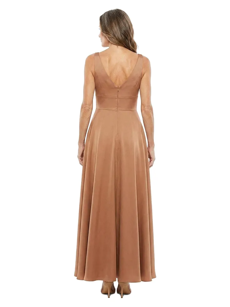 ChicSew Timeless Sleeveless V-Neck Silky Satin Full Length A-Line Mother Of The Bride Dresses sold by ChicSew product image thumbnail 3