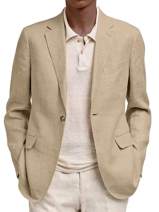 Leisure Men's Long Sleeve Lapel Pocket Business Suit Coat sold by ChicSew