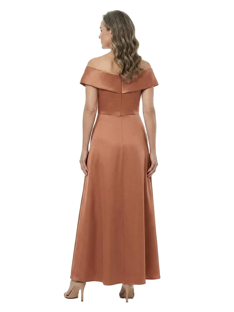 ChicSew Fancy Off Shoulder V-Neck Ruched A-Line Satin Mermaid Mother Of The Groom Evening Gowns sold by ChicSew product image thumbnail 3